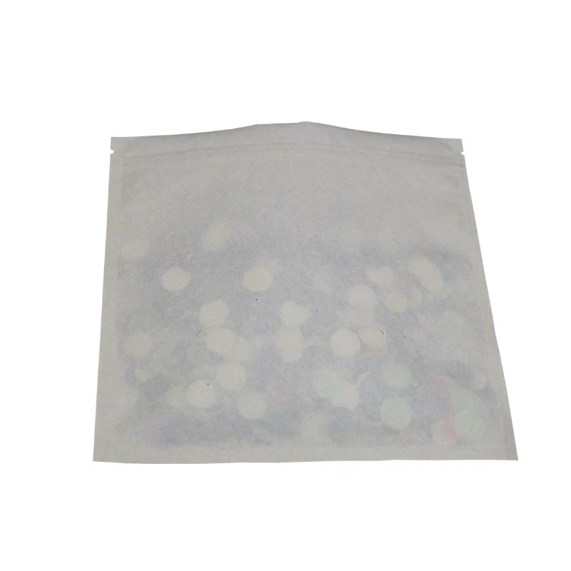 

Cotton Paper 3 Side Seal Bag Resealable Ziplock Coffee Tea Packaging Bag