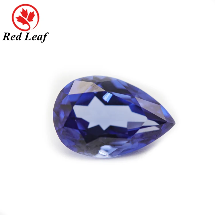 

Redleaf Jewelry hot sale GRA certified normal cut pear shape lab grown blue sapphire