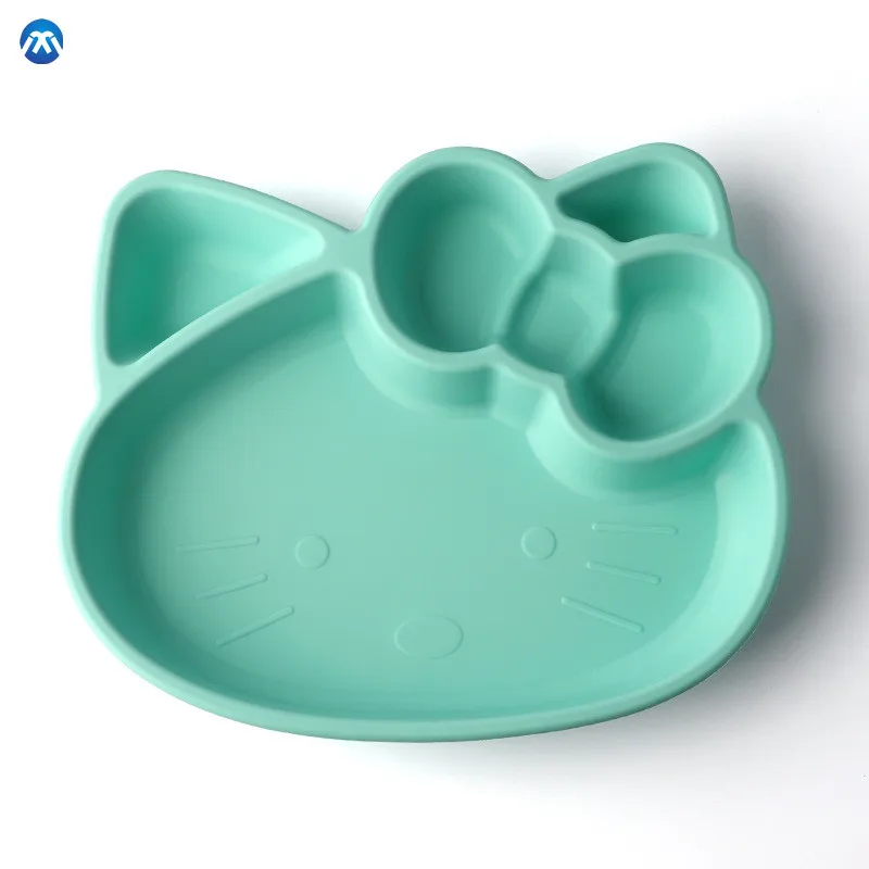 

Kitten Silicone Dinner Children'S New Animal Portable Dinner Plate Baby Feeding Plate