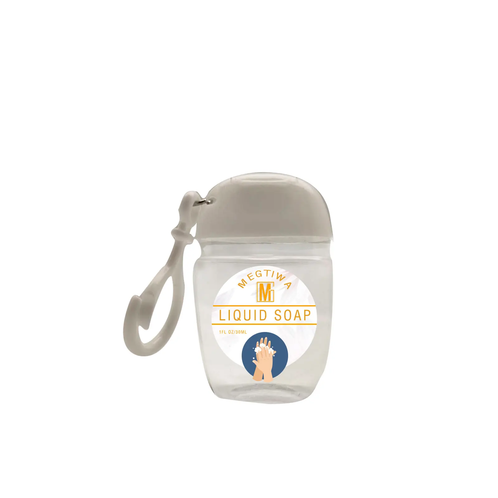 

Mini Keychain Gel 30ml Travel Waterless Liquid Gel Mini Pocket Instant Alcohol Hand Gel hand Sanitizer with Private Label