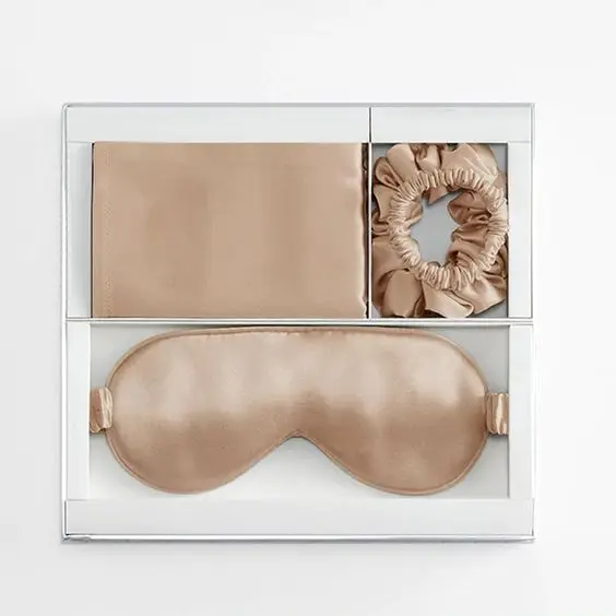 

Hot Sale Gift Items Silk Pillowcase Good For Hair and Skin 100% Mulberry organic Silk Pillow Case and eye mask sets