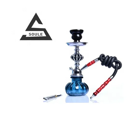 

Hot Sale Arabic Hookah Finished Product Hookah Set Customized Glass Shisha Hookah Double Hoses Chicha, Shown