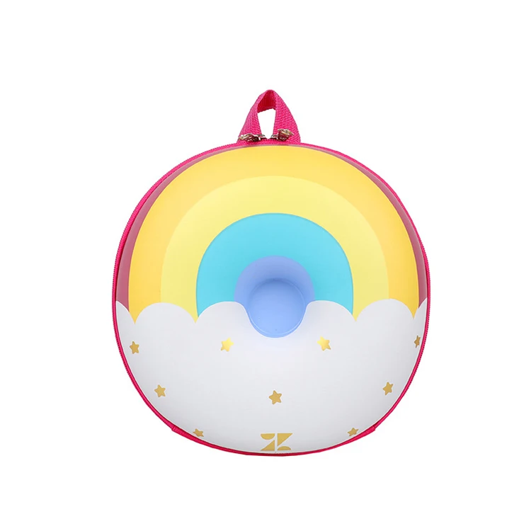 

Donut Round Crossbody Bag Kid Toddler Girl Children school backpack Rainbow Printed children bag, Customized color