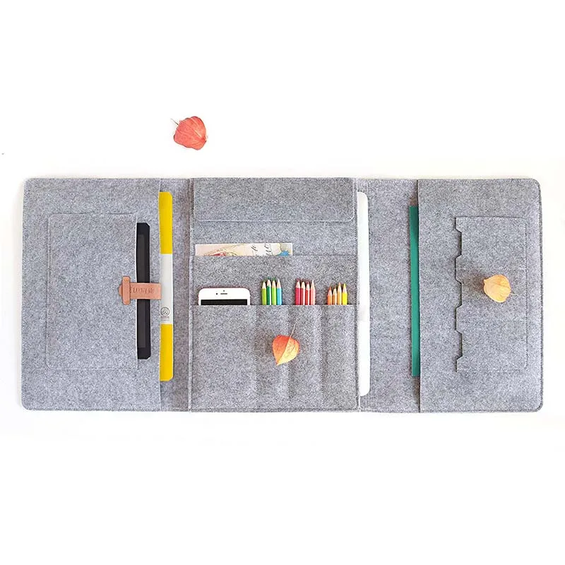 

Multifunctional Laptop Felt Pocket Notepad Case, Customized