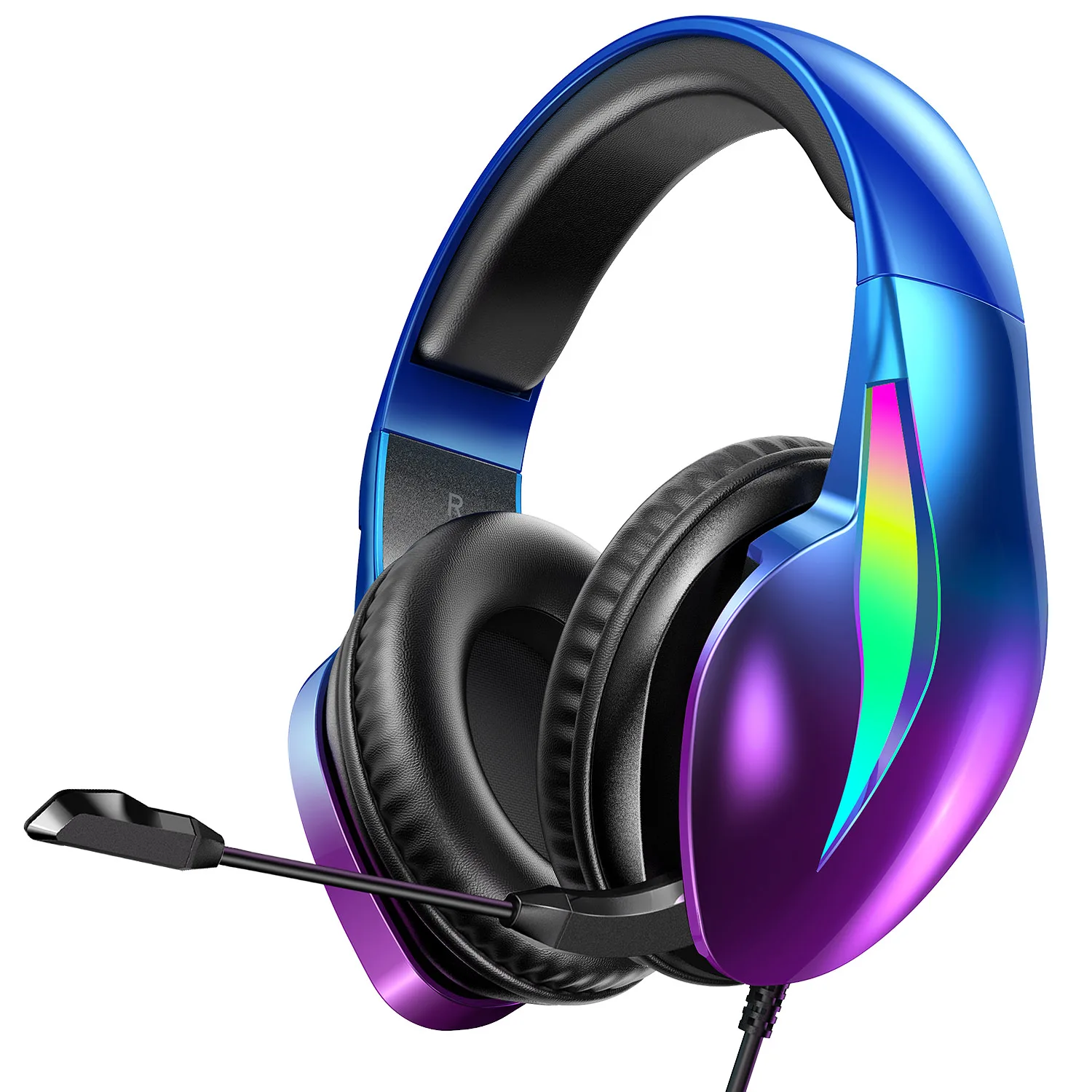 

Gaming Headphone With 7.1 Surround Sound LED RGB Gamer Headset with Mic For PC PS5 PS4 Xbox One Earphones Wired Gaming Headset