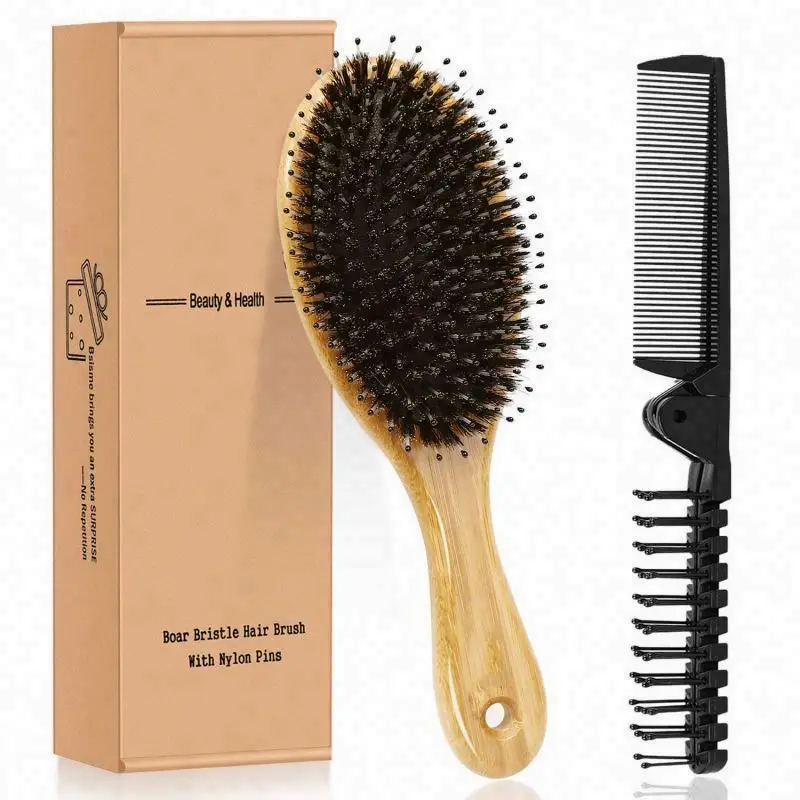 

Rose Gold Boar Bristle Brushes Hair Brush Travel Hairdresser High Qualiti Bristl Factori Handle Logo Exfoliating And Nylon White