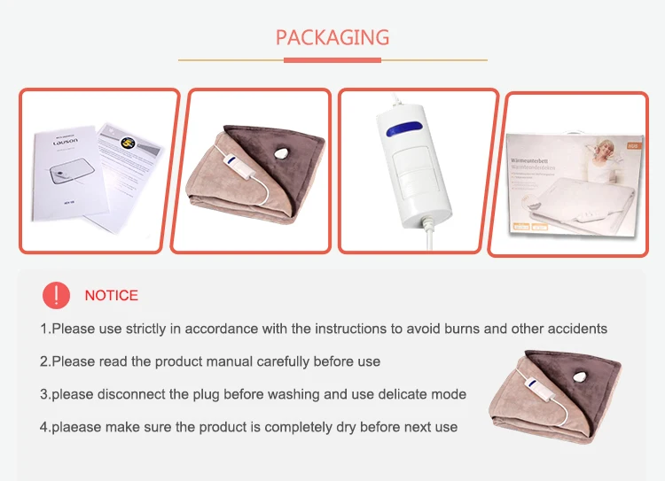 Eight Timer Temperature Controller Blankets Adjustable Beds Electric