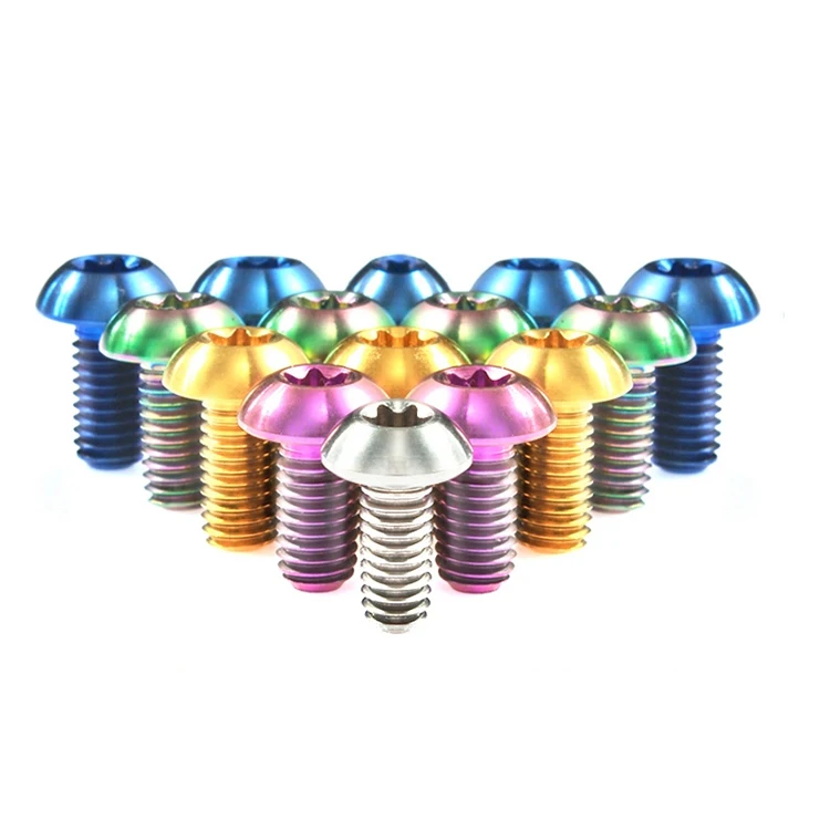 

Gr2 Gr5 ISO7380 m3 m4 m5 colorful titanium button screw