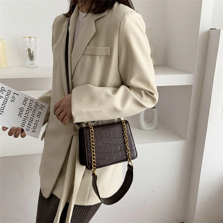 

Cheap Stone Pattern Small Popular Croc Vintage Bags, As picture