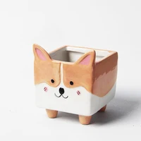

Hot Sale Cute Corgi Animal Flower Pot