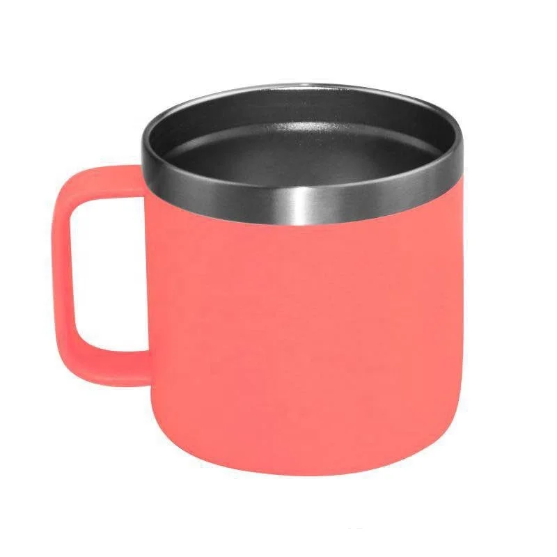 

Hot Selling 12oz Custom Logo Stainless Steel Coffee Mug with Lid and Handle, Customized color