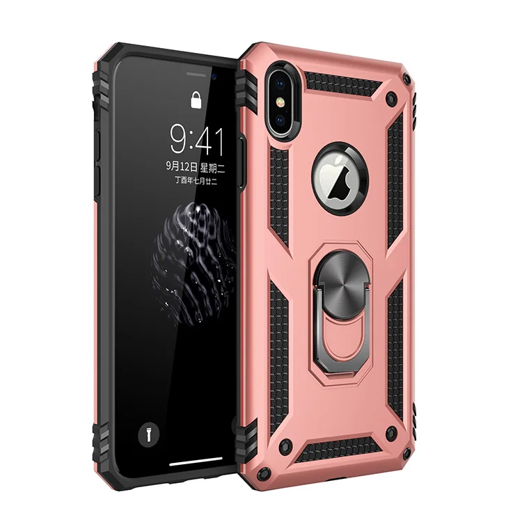 

LeYi bulk phone cases smartphone custom for iphone xs max with tempered glass ring magnetic holder case