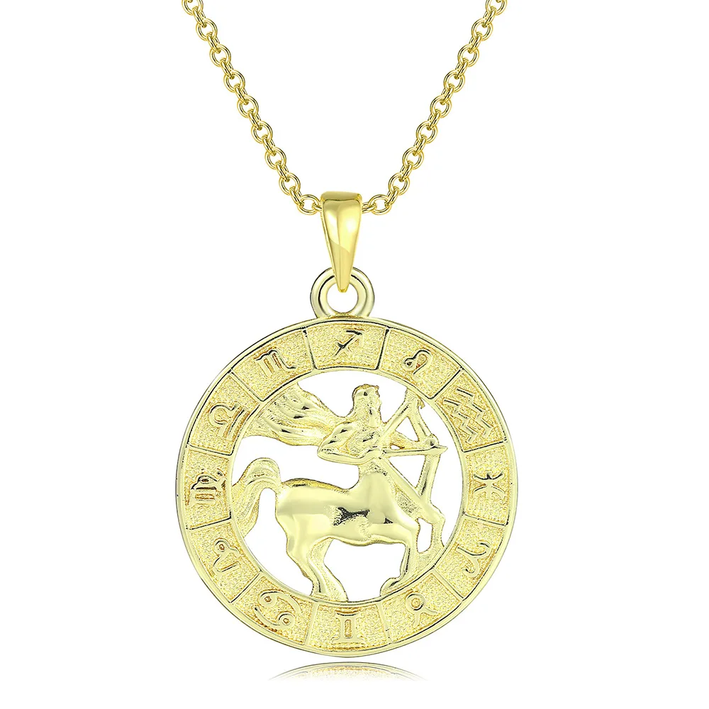 

Cheap Hot Sale Top Quality Hot Sale Zodiac Letter Pendants Necklace, Gold