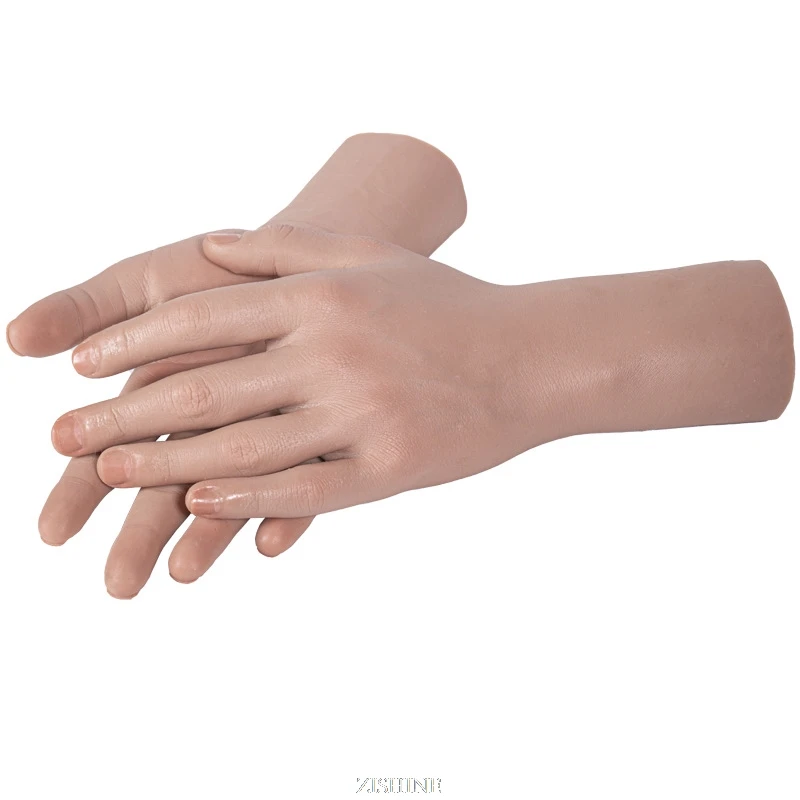 

Human Male Hand Model Nail Drawing Jewelry Display Adjustable Flexible for Acrylic Nail silicone practice hand