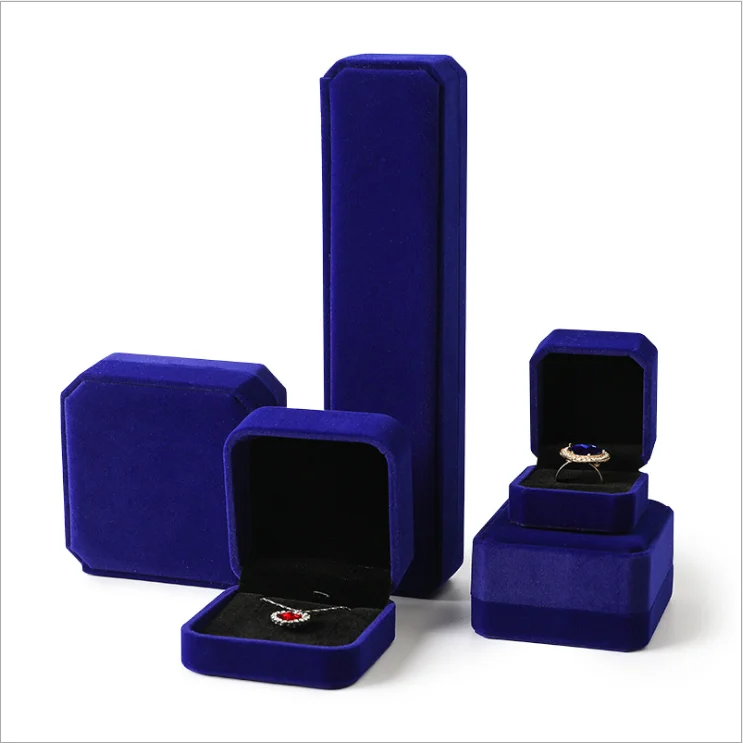 

Flannelette jewelry box Engagement Jewelery Gift Boxes with Lids (Without Ring), As pic