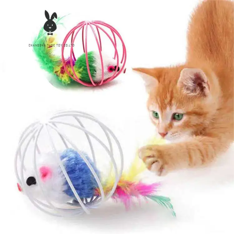 

Supplies Spot wholesale pet toy cat toy tease cat rubber band with bell stick tease cat pole feather