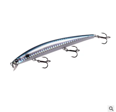 

130mm 15g 2020 long big extremely competitive sound Beads Treble Hooks seabass minow hard Fishing Lure, As picture