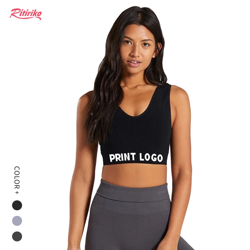 

2021 New Custom Sexy Back High Impact Neck Plus Size Padded Push Up Seamless Top Fitness & Yoga Wear Womens Sports Bra, Gray, black, purple