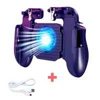 

Portable Game Controller Mobile Game Trigger Cooling Fan Mobile Joystick Power Charger Gamepad, L1R1 Aim and Shoot Trigger