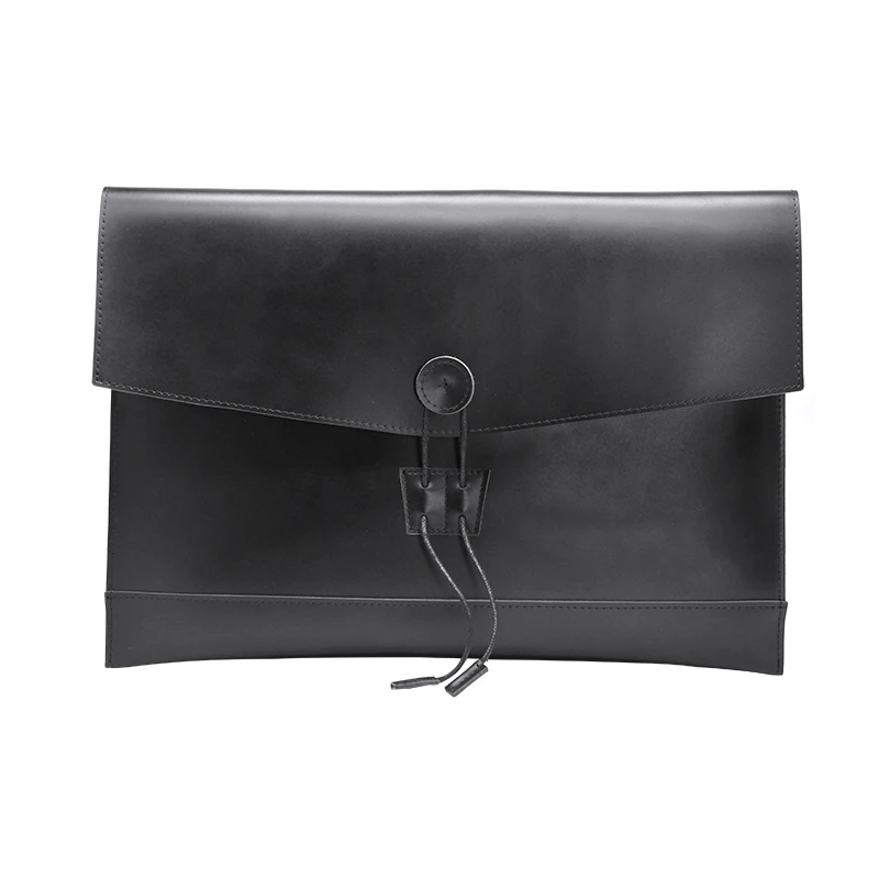 

Custom A4 A5 file folder envelope portfolio vegetable tanned leather high-end document paper bag leather case