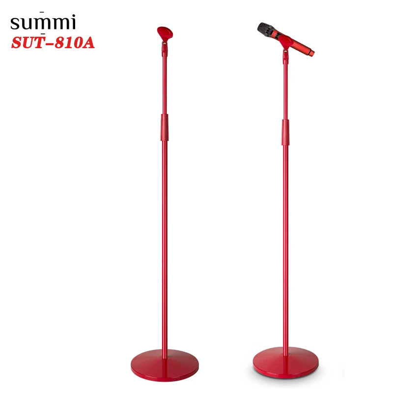 

SUT-820A Professional Microphone Tripod Red Mic Stands for Wind Screen Bracket Stand Non-slip Feet