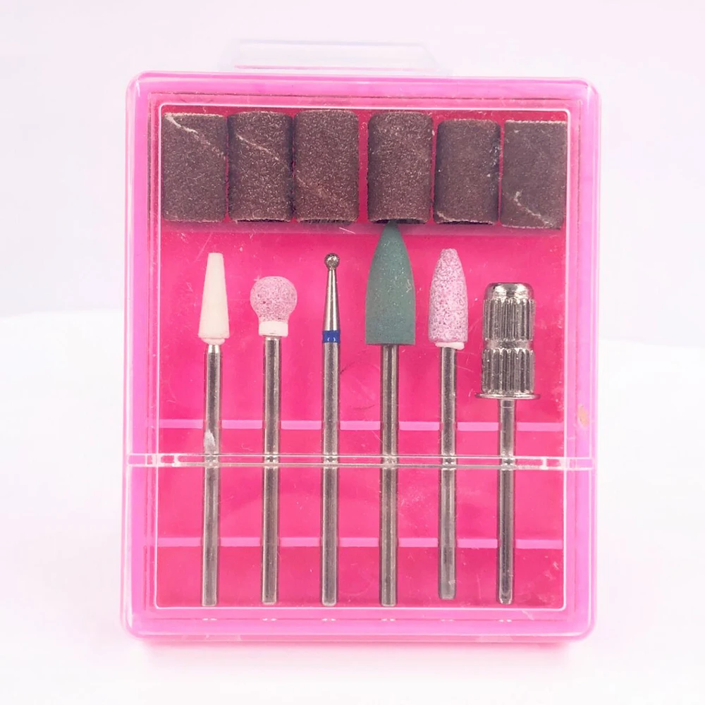 

Chile Best Seller Purple Pen Machine Nail Bits Set Drill Tools, White;pink;yellow;purple;blue;black