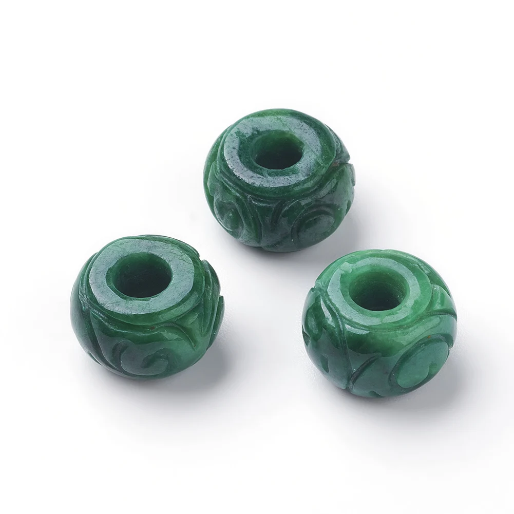 

Pandahall Myanmar Jade European Rondelle Beads Dyed Natural Crystal Lampwork & Glass
