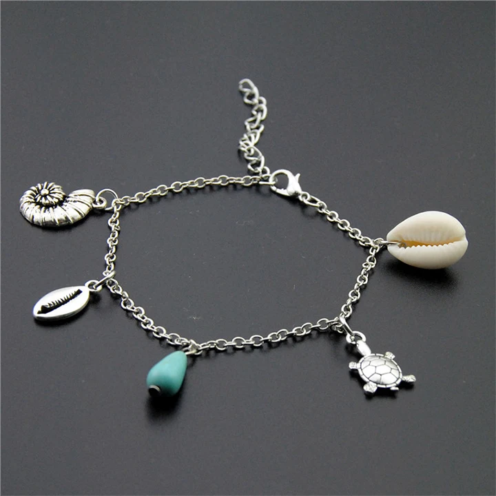 

Starfish Charm Freshwater Pearl Pendant Handmade Bracelet, Picture shows