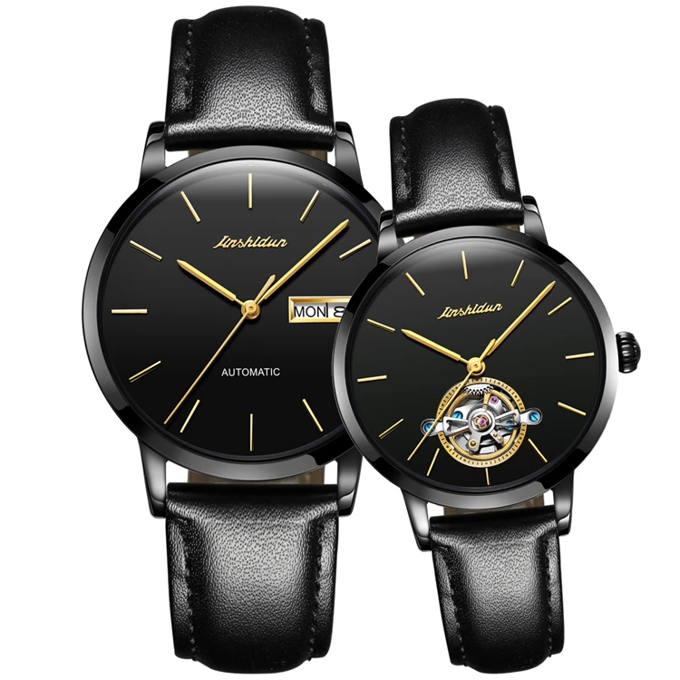 

JSDUN8812 OEM luxury couple Cheap Price couple Stainless Steel automatic Tourbillon Mechanical Watch mens wrist watch