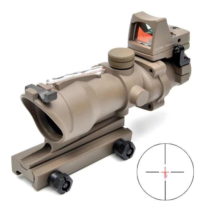 

KQ Tactical style 4x32 Red dot fiber optics Rifle scope sight hunting shooting, Cp