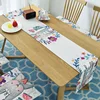Nordic tea table cotton and linen table runner