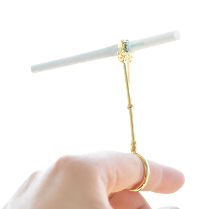

Smoking new creative European and American retro style men and women smoking ring adjustable cigarette holder ring, Mixed