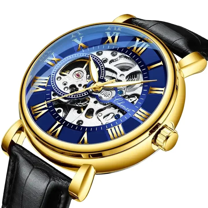 CHENXI 8878 New Men Watches High Grade Men's Hollow Out Waterproof Luminous Automatic Skeleton Mechanical Watch