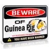 9 inch x 12 inch - Danger Sign Funny Gag Gifts warning sign spain for Window Office Bedroom Decor lockers Beware of Guinea Pig