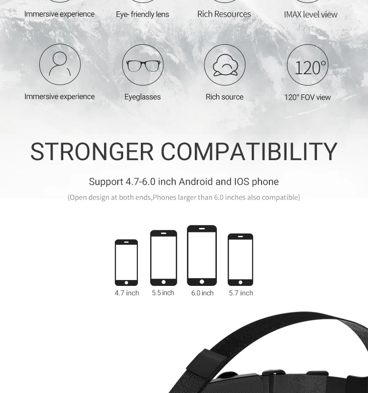Factory price for New design BOBO VR Z5 box with wireless VR headsets hifi headphone