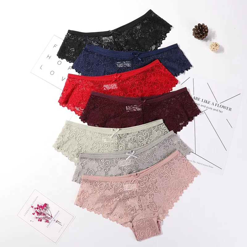 

Plus Size S/XL Fashion High Quality Women's Panties Breathable Lace Panties For Sexy Ladies, As show in the photos