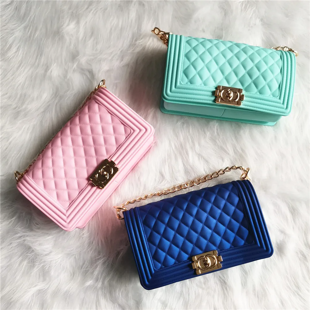 
TS9009 Sac a main Wholesale 2020 Fashion solid color jelly designer bags Ladies Purses women handbags Jelly purse and handbags 