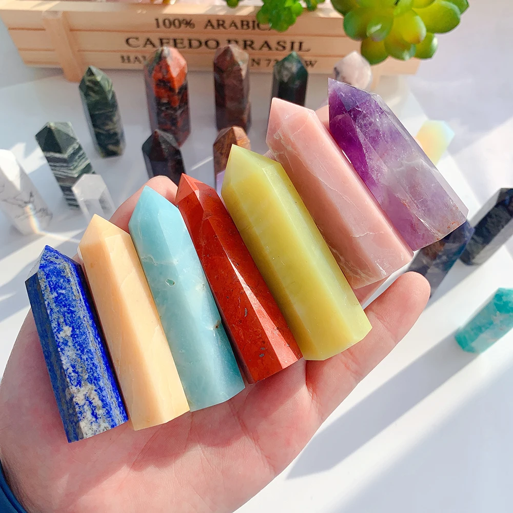 

wholesale crystals healing stones tower natural quartz wand crystals wand polished crystal point