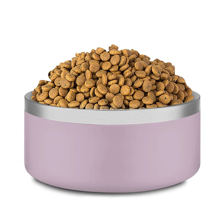 

Hot Selling Custom color drinking Double Wall Vacuum Insulated Stainless Steel Dog Bowl Pet Feeder Bowls food water bowl