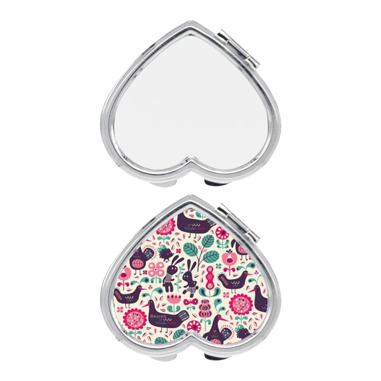 

Prosub Diy Printable Sublimation Blank Folding Metal Make Up For Compact Cosmetic Decorative Pocket Mirror