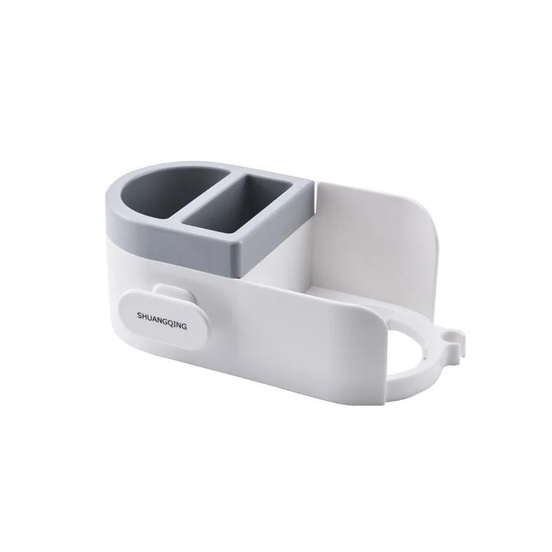 

Plastic ABS Hair Dryer Holder Adhesive Wall Mount Cosmetics Stand No Drilling Storage Rack for Bathroom Organizer