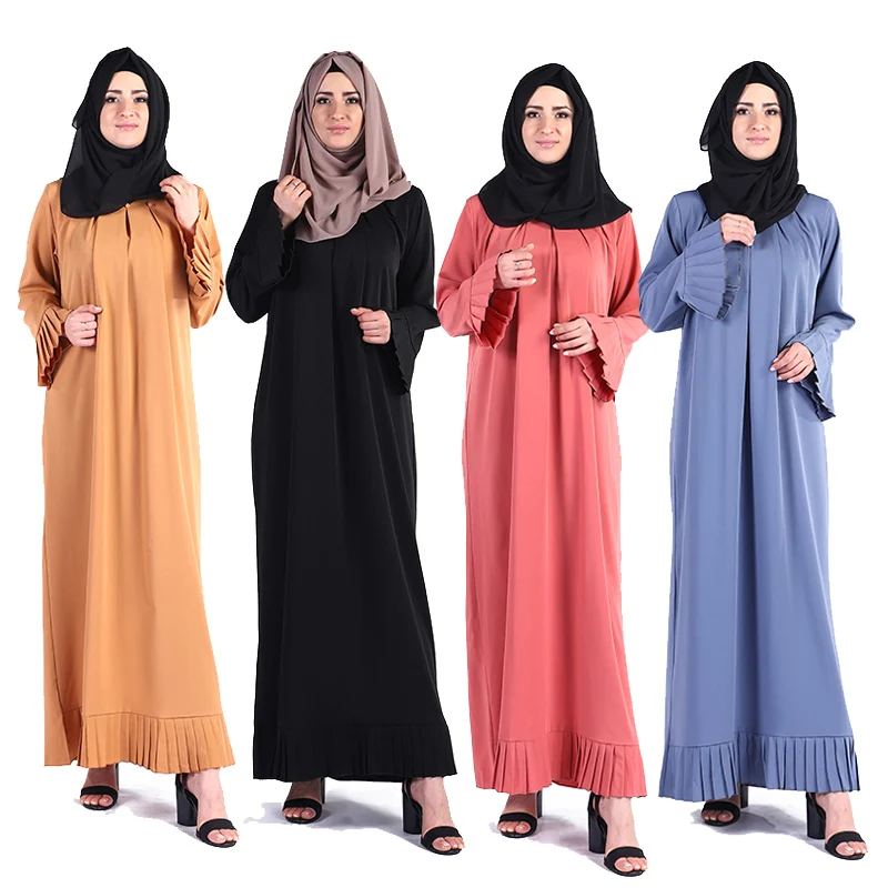 

Women Long Sleeve Casual Maxi Dress Muslim Dress For Women Islamic Arabian Woman Clothing Kaftan Abaya Long Dress, Mix color