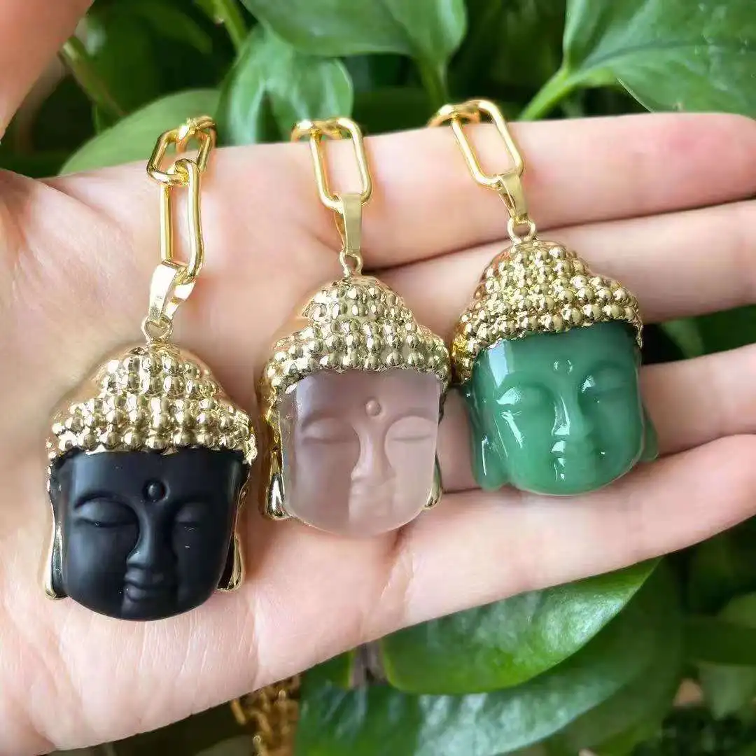 

2021 new fashion wholesale buddha statues pendant good luck necklace jewelry