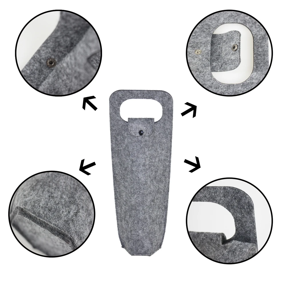 eco-friendly products felt drawstring wine bag