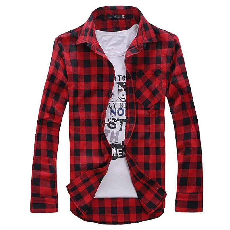 New Fashion Men Summer Spring Checked Shirt Plaid Shirt Short Sleeve Button Lapel Tops Blouse Casual Shirt