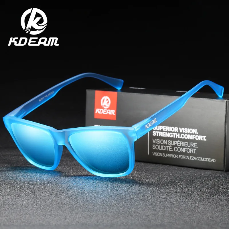 

Kdeam Sun Glasses New Real Film Thickened Lens Polarized Sunglasses TR90 Frame Outdoor Sports Windproof Goggles KD731, Picture colors