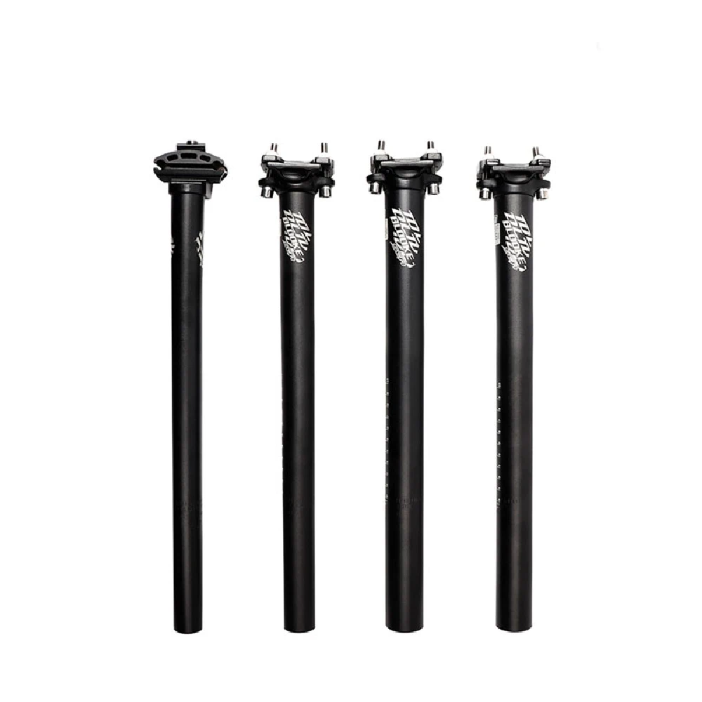 

BLOOKE MTB BMX SeatPost Double Nail After Bleaching Design 25.4 27.2 30.9 31.6 MM Aluminum Alloy Cycling Bicycle Seat Post, Black