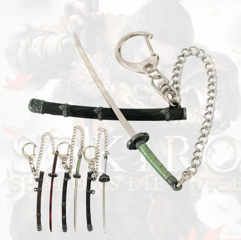 Best Sales!!  Keychains Brands Sekiro Shadow Die Twice  9cm Metal Sword Metal Katana Mini Sekiro Figure Keychain