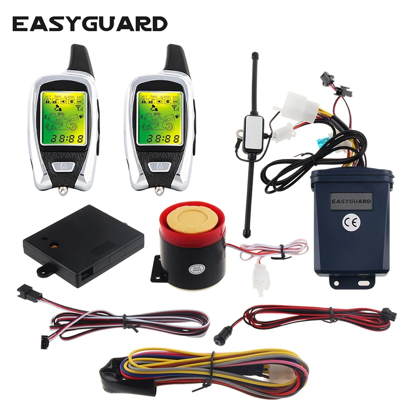 

Easygaurd 2 way safeguard manual sensor motorcycle alarm
