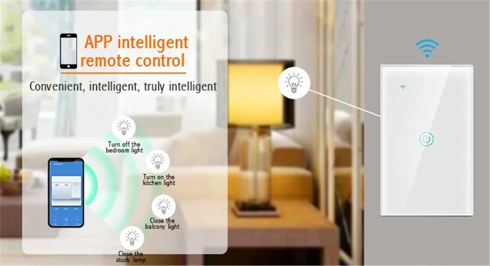 1GANG US Zigbee Switch/Smart Wireless Light Switch Zigbee Touch Switch Compatible with Alexa/GoogleHome/IFTTT - ANKUX.COM